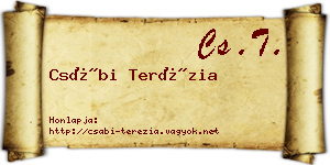 Csábi Terézia névjegykártya