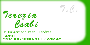 terezia csabi business card